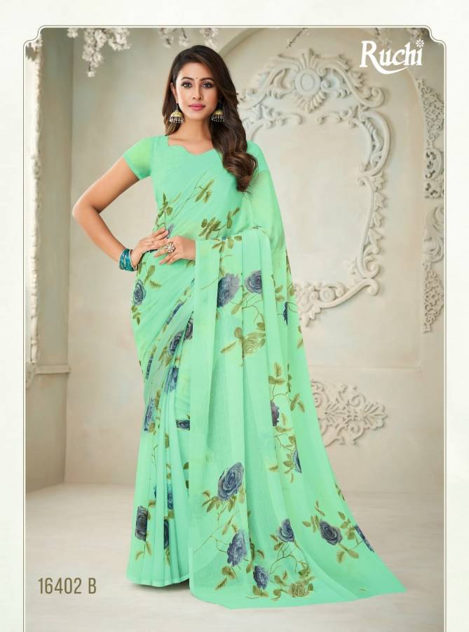 Ruchi Star Chiffon 76th Edition Printed Regular Wear Latest Saree Collection